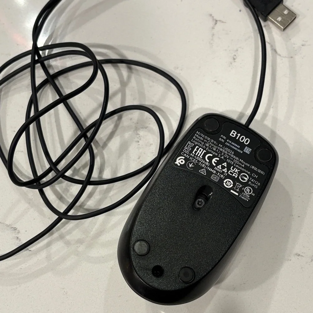 Logitech Black Wired Mouse